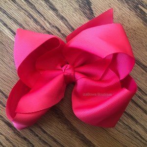 Red 6" Boutique Bow HANDCRAFTED 4B2122 NWT Boutique